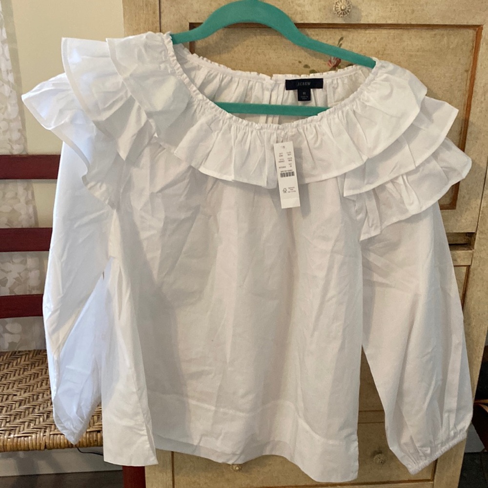 Brand new WT. J Crew blouse. 100 %cotton never worn. Gift I cannot return.